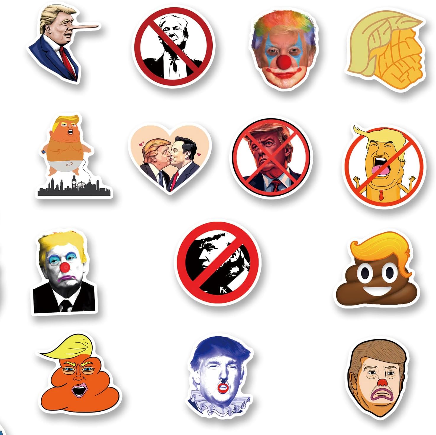 110Pcs Character Stickers Anti Funny for Decoration Water Bottle Bike Skateboard Luggage Toy Snowboard Helmet Motorcycle Gifts