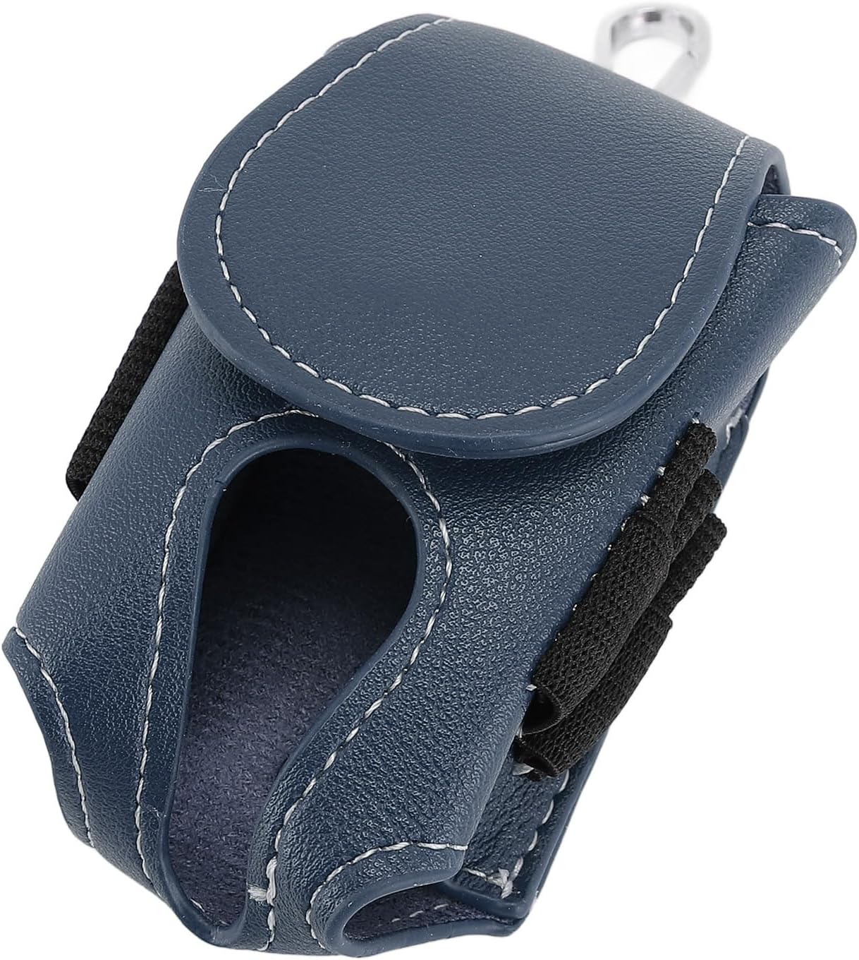 Club Ball Carry Pouch Waist Bag Handheld Golf Ball Water Storage PU Leather for Tee Accessories Multi Compartment Design (Dark Blue)