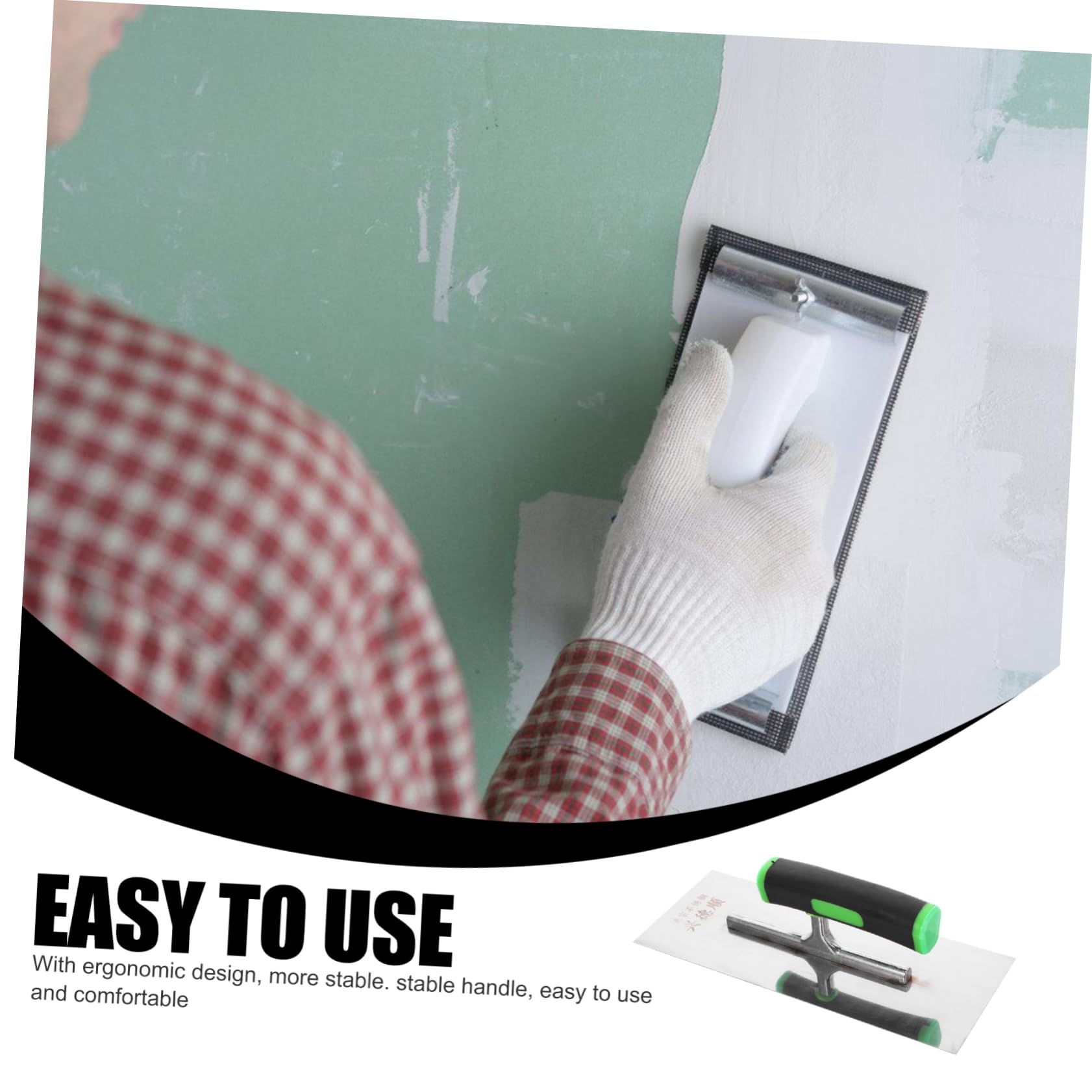 Ergonomic Plastic Trowel – 180x320mm, Lightweight Flat Finishing Tool For Concrete, Drywall, Plastering