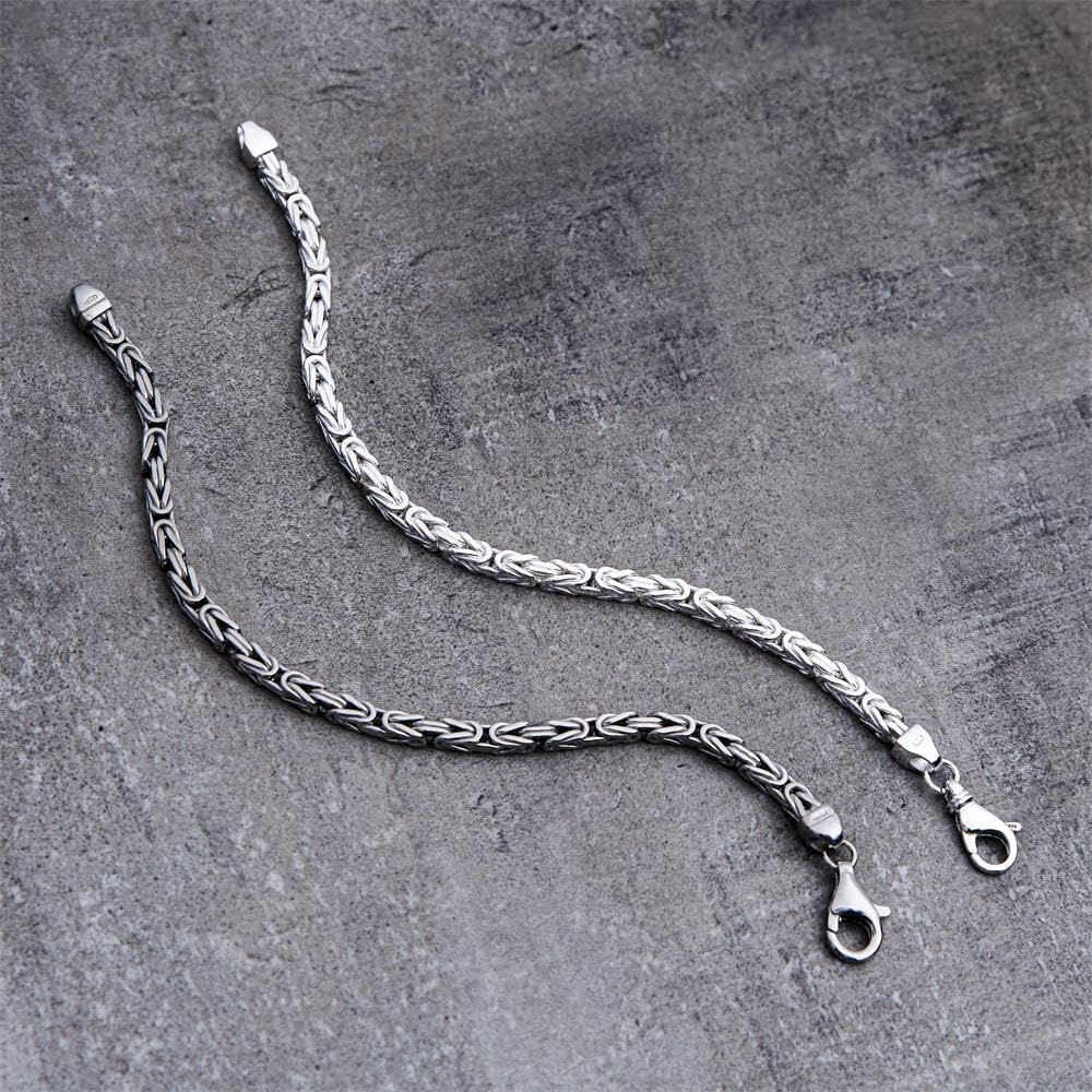 JEWLIX Silberarmband Königsketten Design aus 925er Silber 4,5 mm KA0045