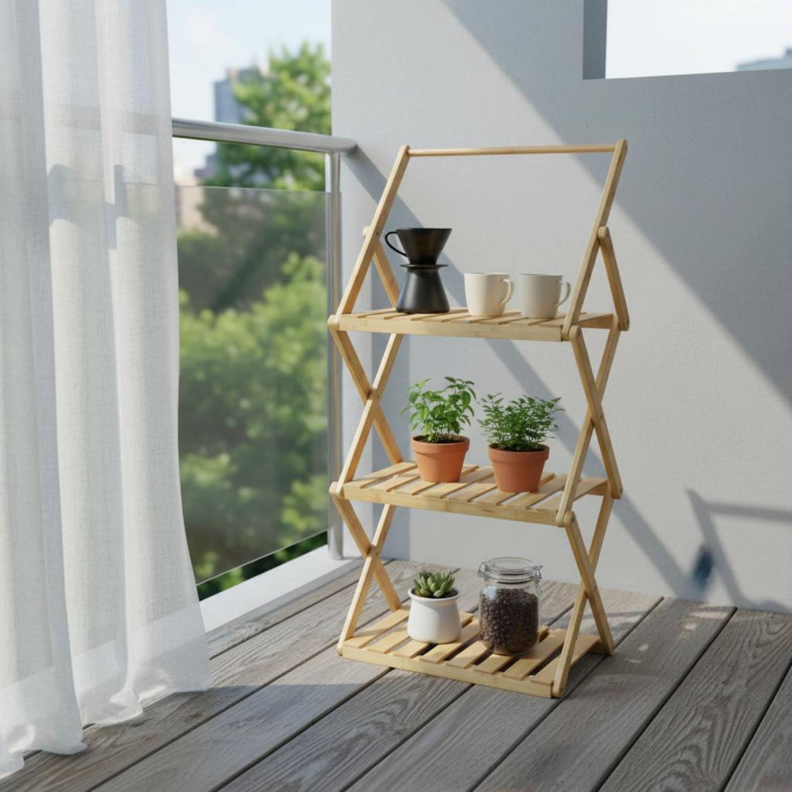 Meuble de Cuisine de Camping Multifonction Unité Cuisine Pliante Compact Support Rangement Pliable pour Pique-Nique
