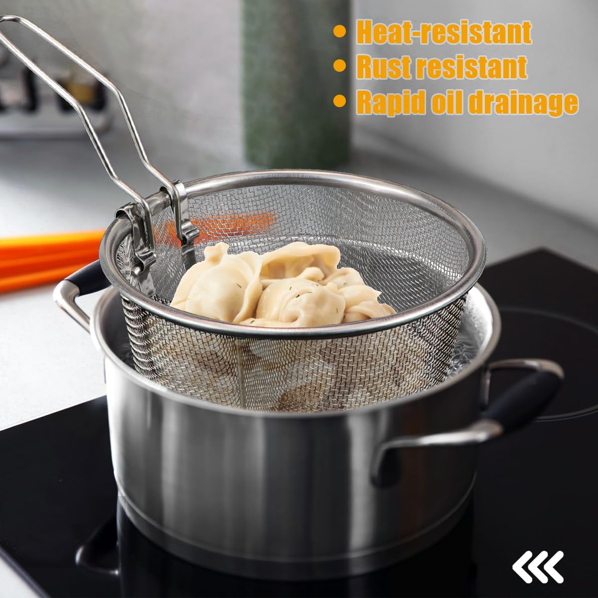 Friteuse En Acier Inoxydable Pour La Cuisine Domestique Avec Plusieurs