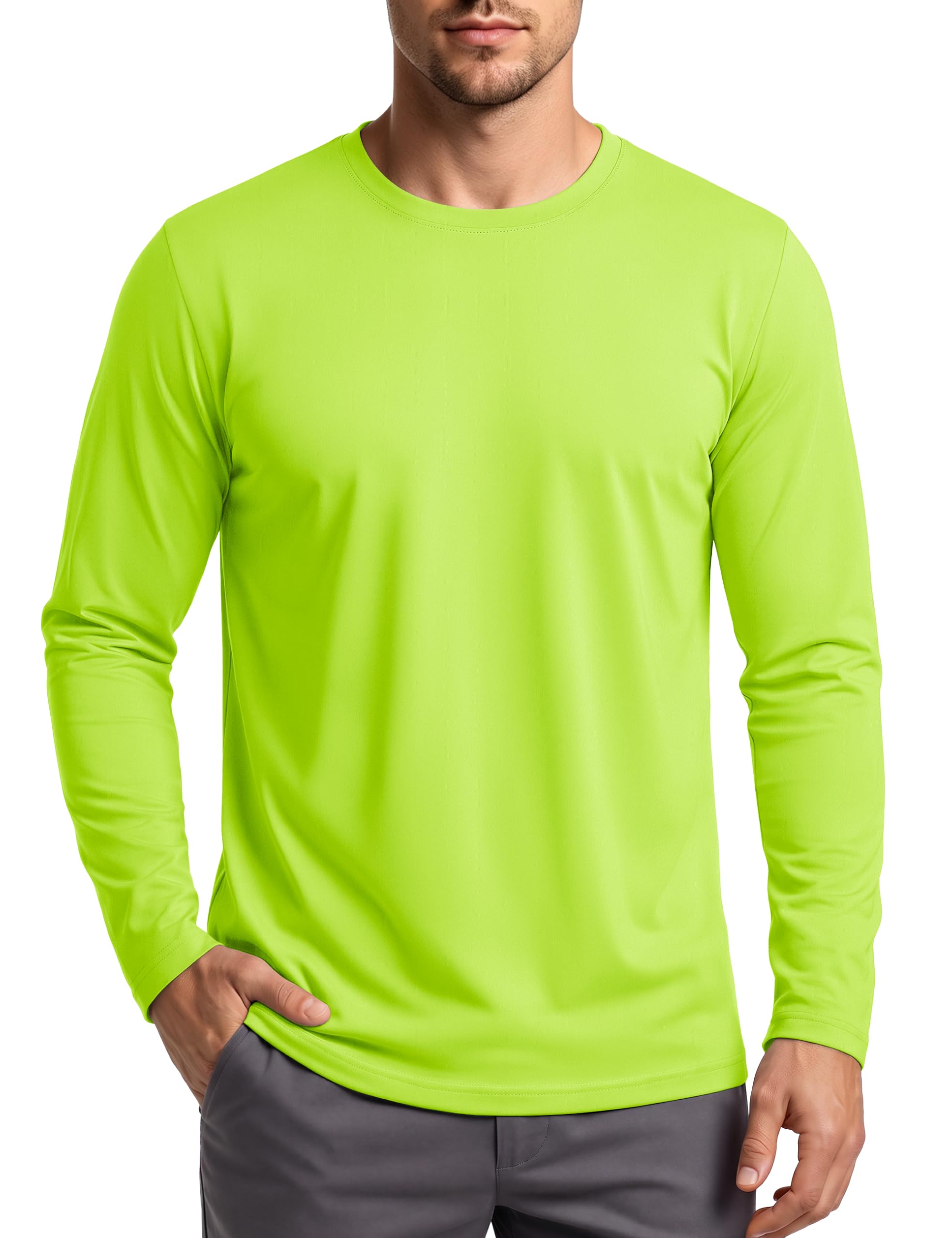 Men's Long Sleeve Shirts Quick Dry Sun Shirt Workout Rash Guard