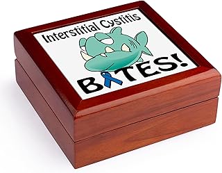 3dRose Interstitial Cystitis Bites Awareness Ribbon Cause Design, Jewelry Box jb-115569-1