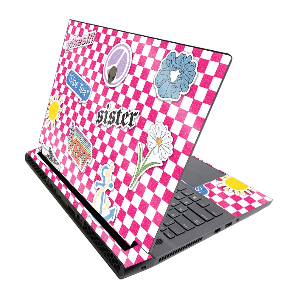 MightySkins Glossy Glitter Skin for Alienware M17 R3 (2020) & M17 R4 (2021) - VSCO Girl | Durable High-Gloss Glitter Finish | Easy to Apply and Change Style | Made in The USA