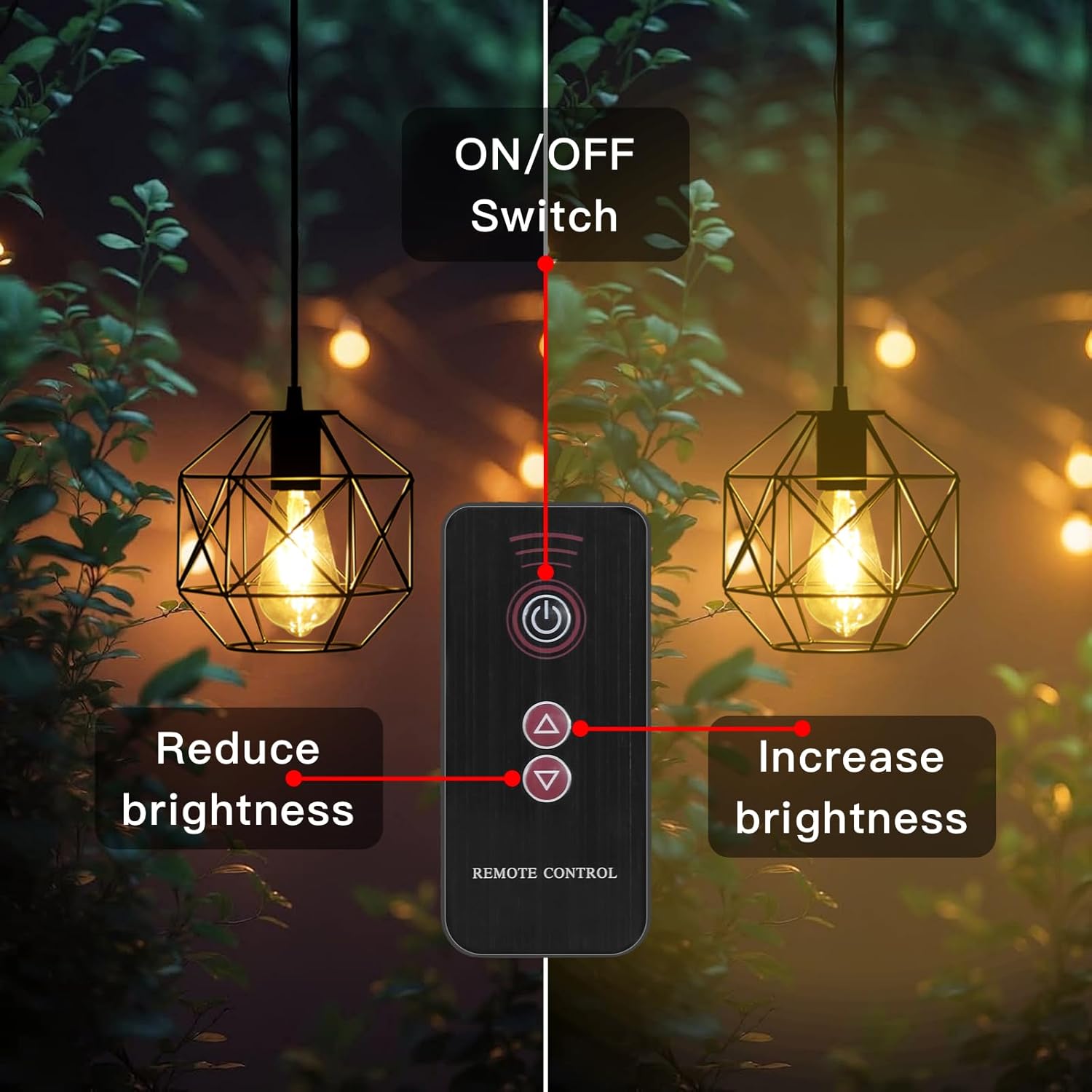 Solar Pendant Lights Outdoor, Shed Light Solar Powered Gazebo Lights Outdoor Chandelier Hanging Lights,Solar Lights Indoor with Pull Cord for Home Chicken Coop Barn Garage Storage