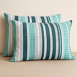 Kit 4 Fronhas Avulsas 70x50cm Para Travesseiro Malha Estampada 100% Algodão COZZILAR Conforto, Maciez e Elegância para Seu Quarto (Modelo 1)