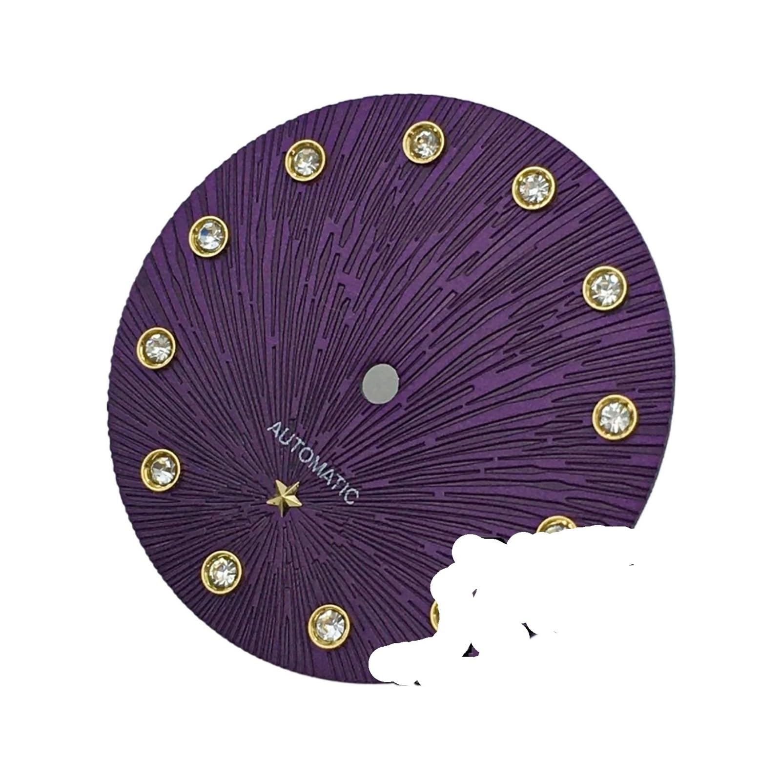 1 Uds. Esfera de diamante Star MOP de 24,5mm for reloj de mujer NH05