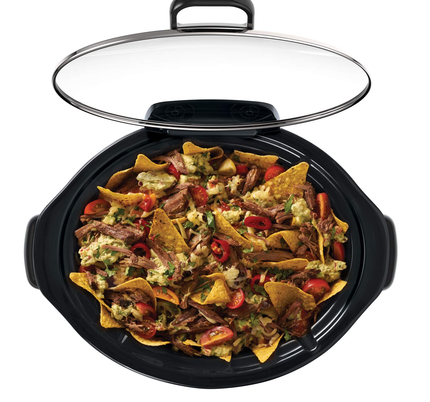 Olla de cocción lenta digital Crock-Pot con tapa con bisagras | tiempo de cocción ajustable | 3,5 litros (3-4 personas) | Plata y oro rosa [CSC059X]