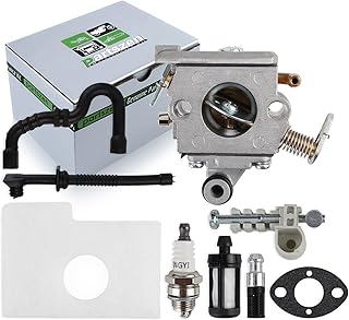 partszen 1130-120-0603 Carburetor with Spark Plug Air Filter Tensioner for Sthil MS 170 Carburetor MS180 017 018 MS170C MS180C Carb Replaces Zama C1Q-S57 C1Q-S57A C1Q-S57B