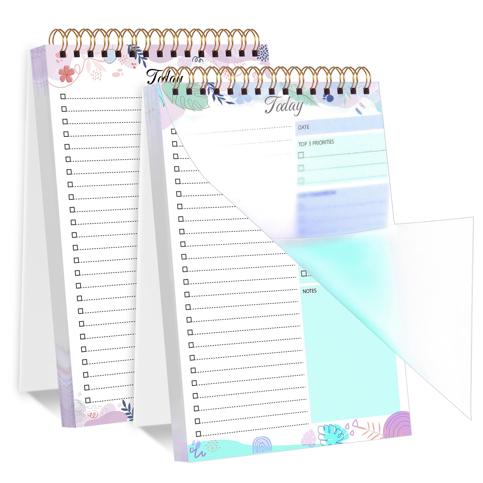 Thboxes 2 Pack To Do List Notepad, A5 Undated Daily Planner Task Checklist