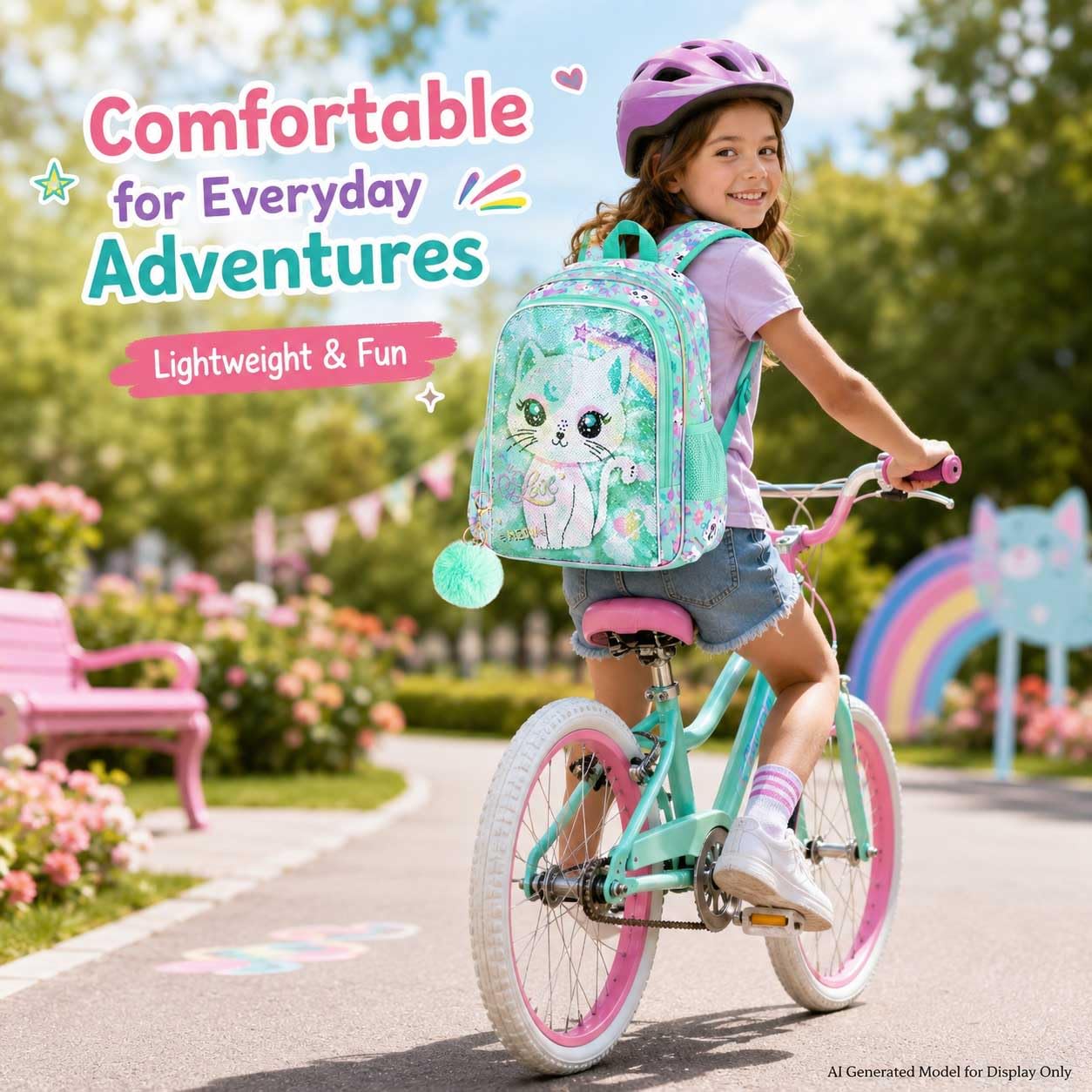 UFNDC Mochila de 3 piezas para niñas con fiambrera, bolsa de libros de lentejuelas para niños de 16 pulgadas con fiambrera, mochila escolar para niños pequeños de primaria