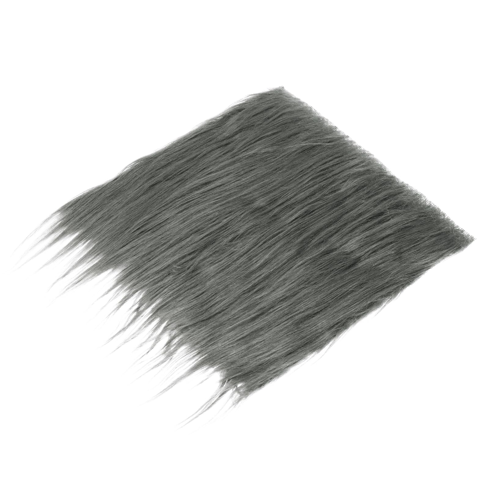 PATIKIL Plush Faux Fur Fabric Square, 10" x 10" Fluffy Faux Fur Patches Cuts for DIY Crafts Christmas Halloween Gnome Beard, Grey - Image 3