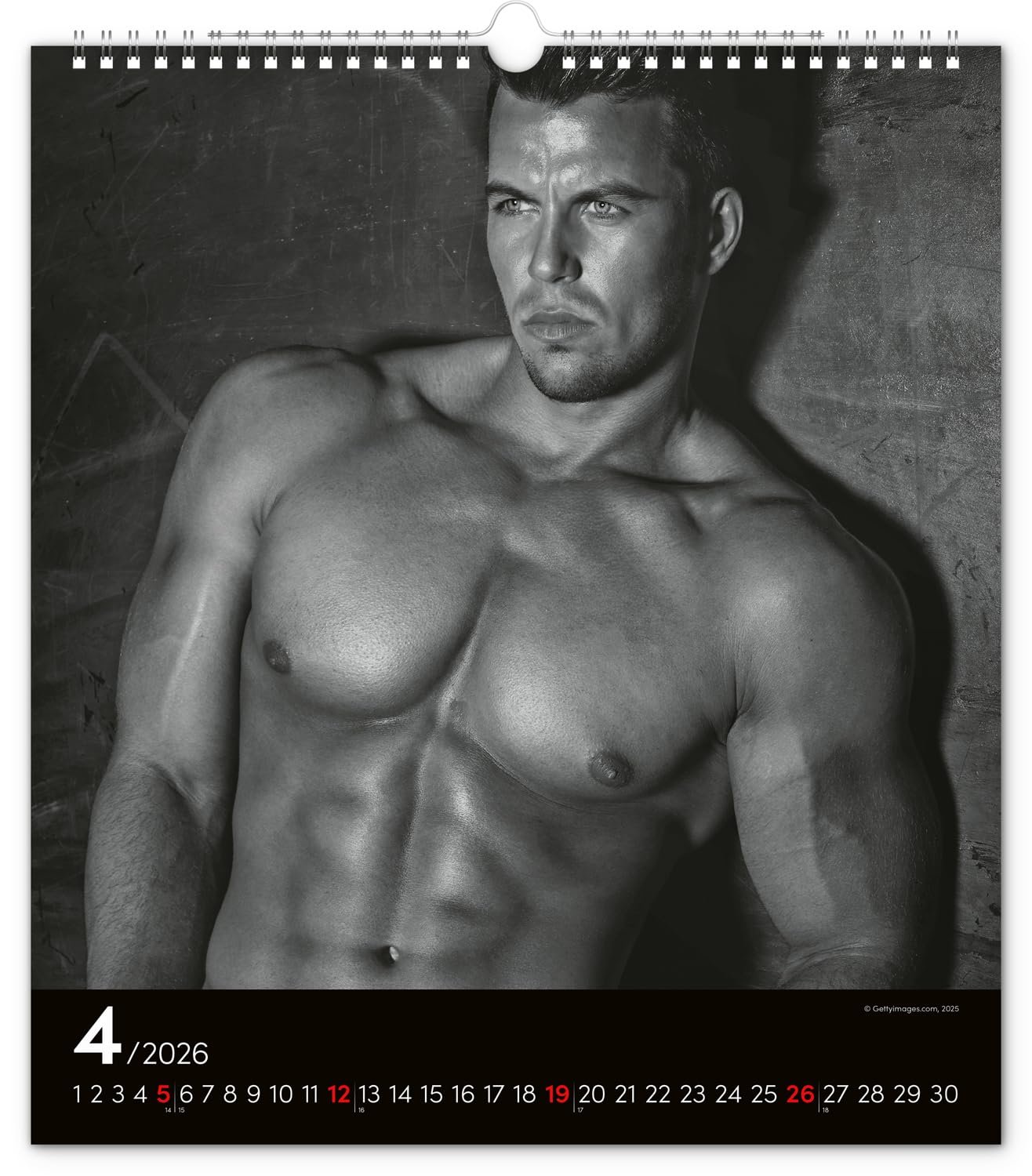 Men 2026, Wandkalender Nackte Männer Erotik Kalender, Sexy Kalender XXX Erotiek Männerkalender 30 x 34 cm