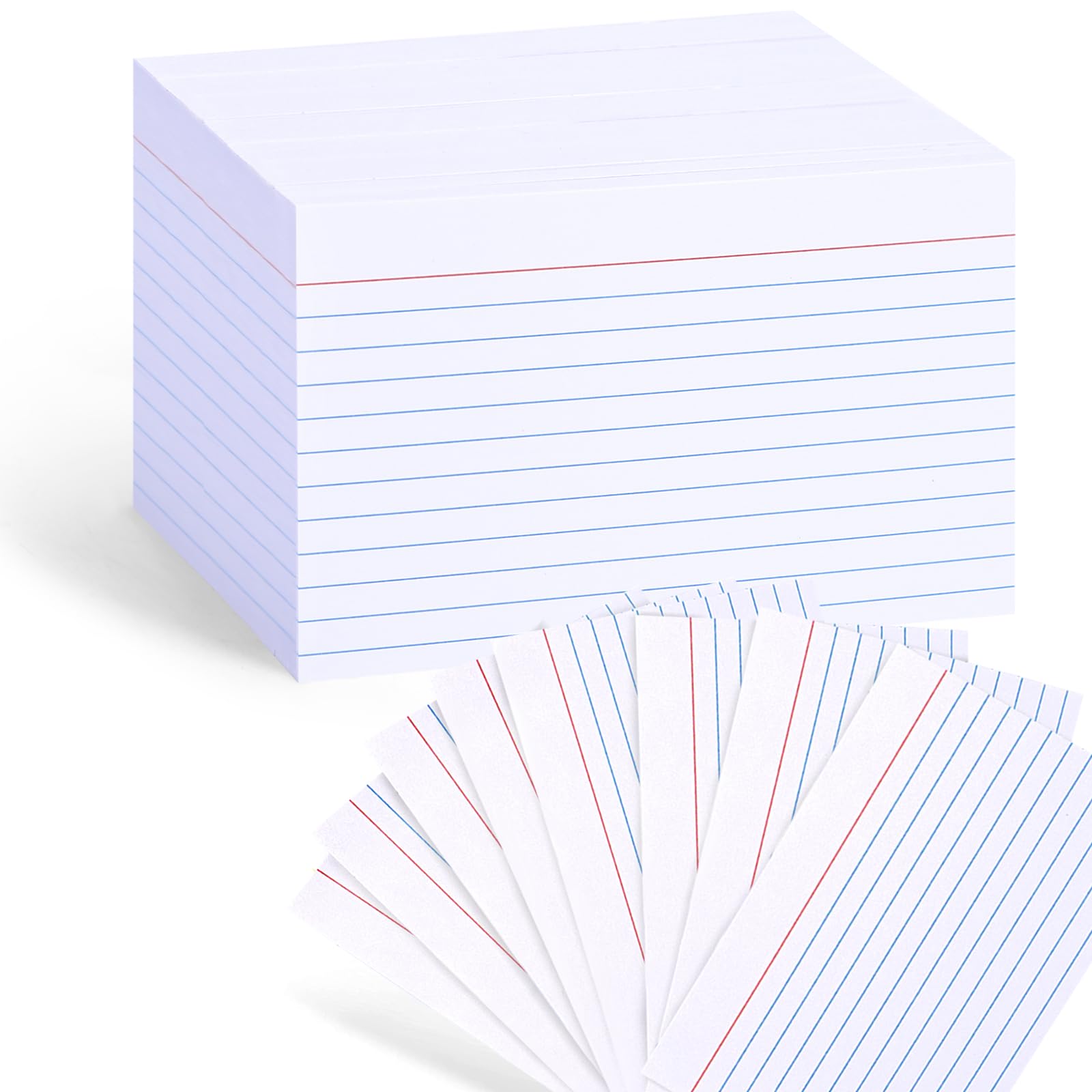1000PCS White Index Cards, 3" x 5" Ruled Index Cards Lined Flash Cards Note Cards Study Cards Flashcards Notecards for Studying