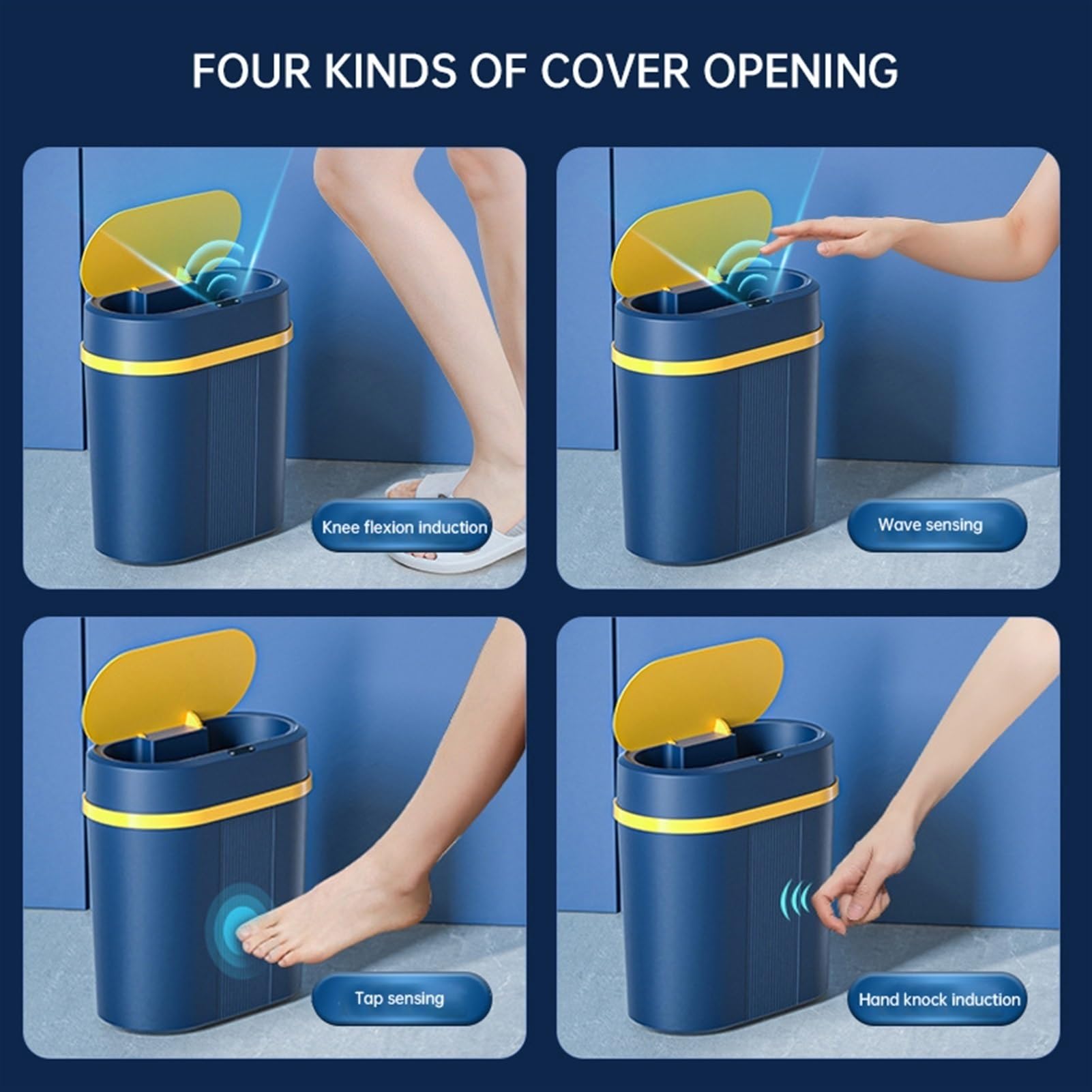 Cestino Bidone della Spazzatura for Uso Domestico Cestino for la Carta igienica Gap Tubo Stretto con Coperchio Papeleras para Cocina(A)