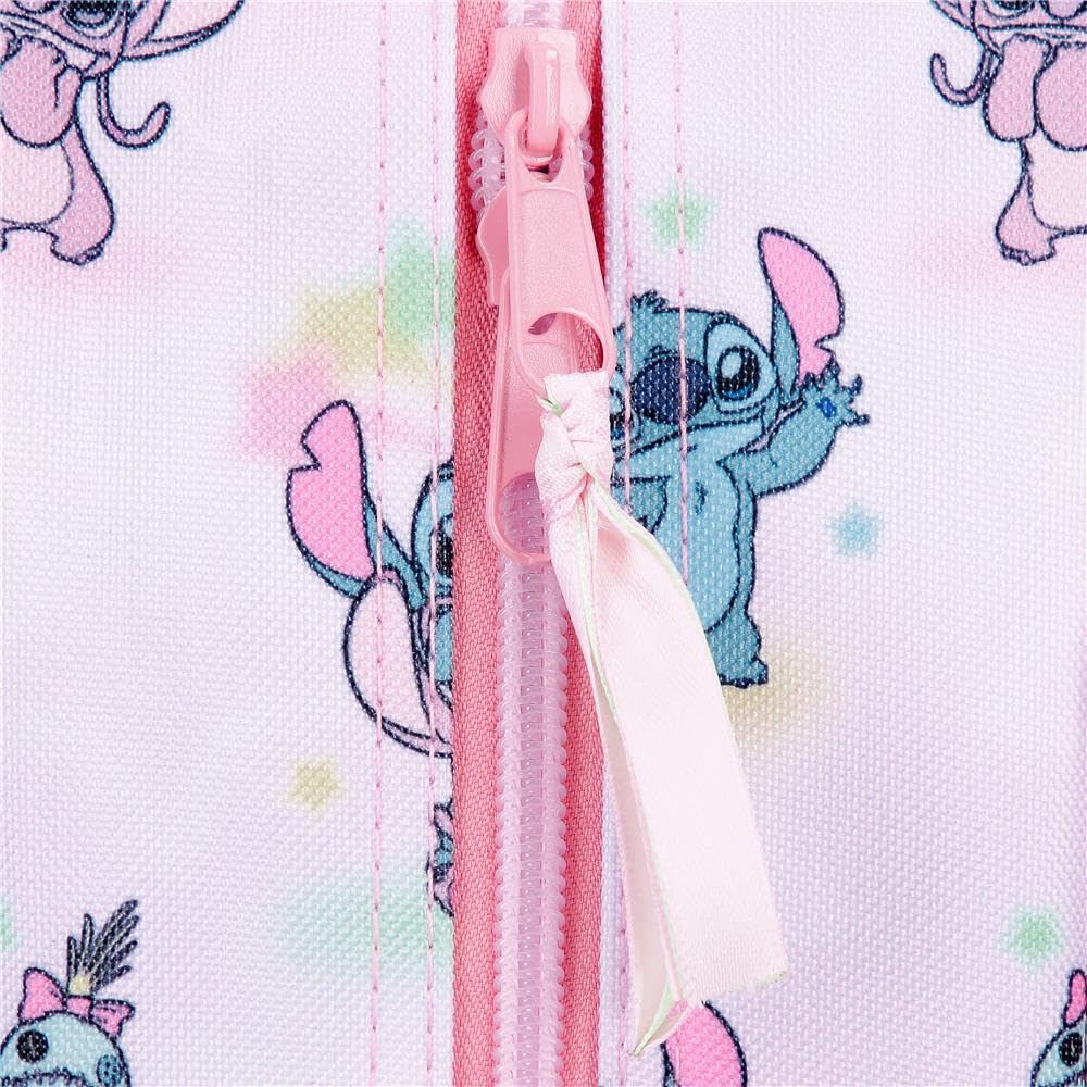Disney Joumma Stitch You & Me Zaino Scolastico Doppio Scomparto with Malva Trolley 30x40x13 cm Poliestere 15.6L