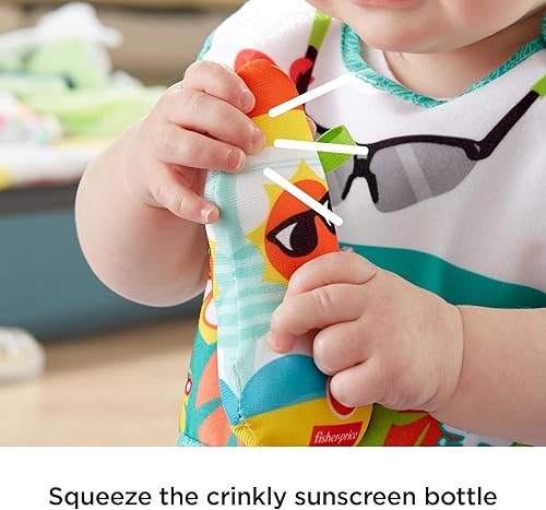 Miniatura 3 de Fisher-Price Juego de regalo para bebé con 4 juguetes con temática de viaje para jugar fuera de casa, Fisher-Price Tiny Tourist