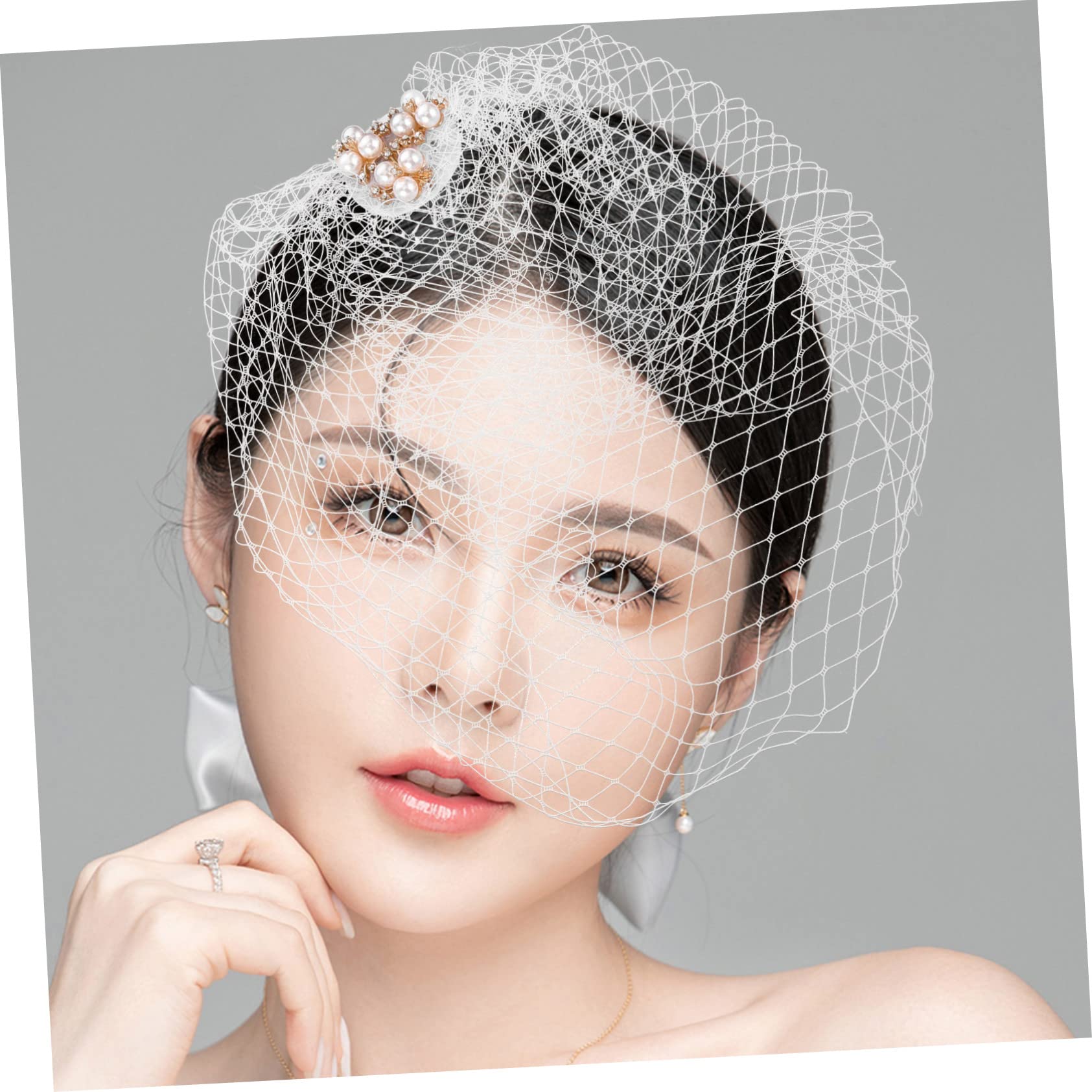 GALPADA 5pezzi Fascinator Elegante con Velo per Donne Accessorio da Cerimonia per Matrimoni Feste e Tea Party con Design Unico Perle Leggero e Confortevole