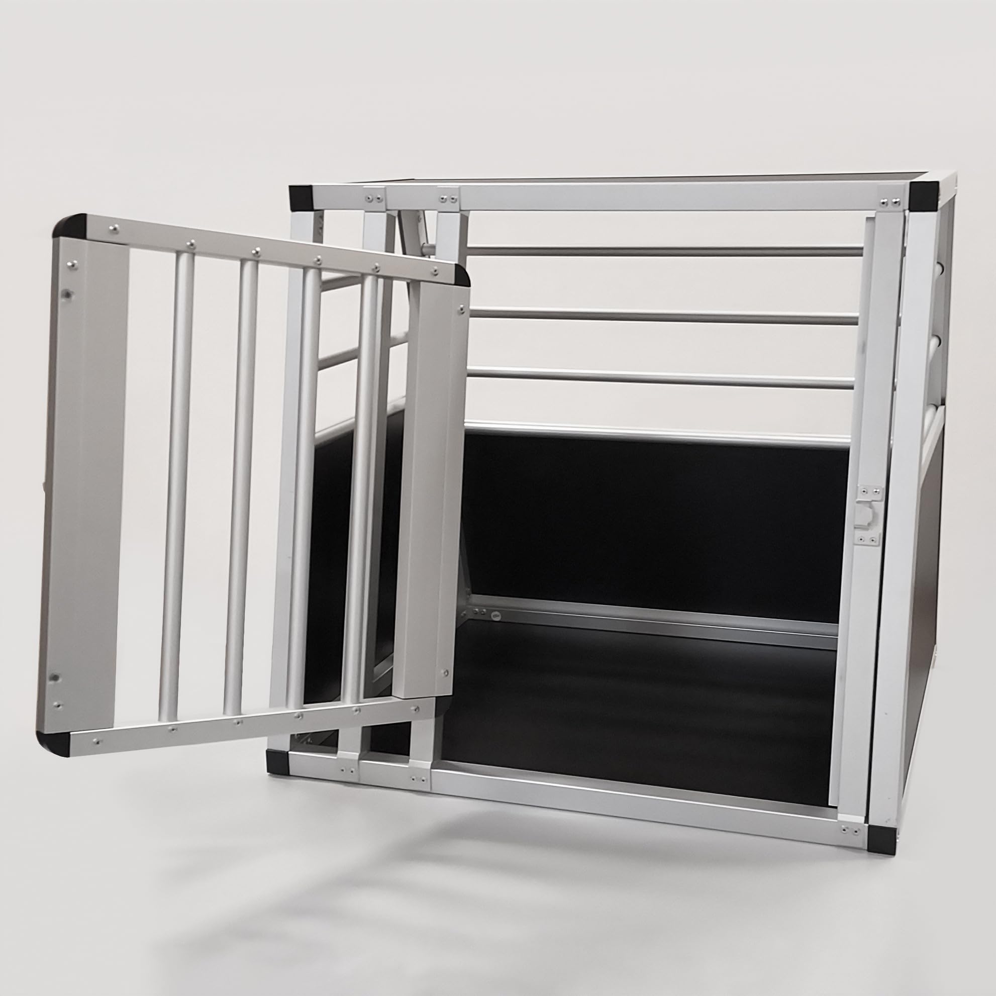 NK Transportín Perro Coche - Jaula para Perro con con Puerta y Cerradura, Ligera y Resistente, Diseño Compacto, Montaje Rápido y Sencillo, Fácil de Limpiar, Espacioso y Cómodo, Tamaño S