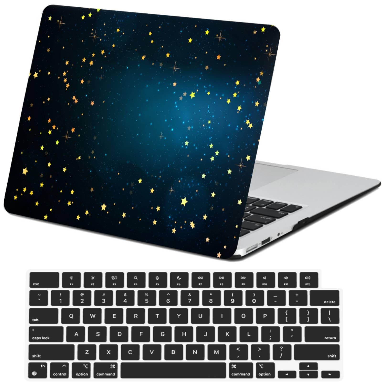 Carcasa MacBook Pro 13 A1278 para evitar arañazos con protector de plástico estrella azul 8
