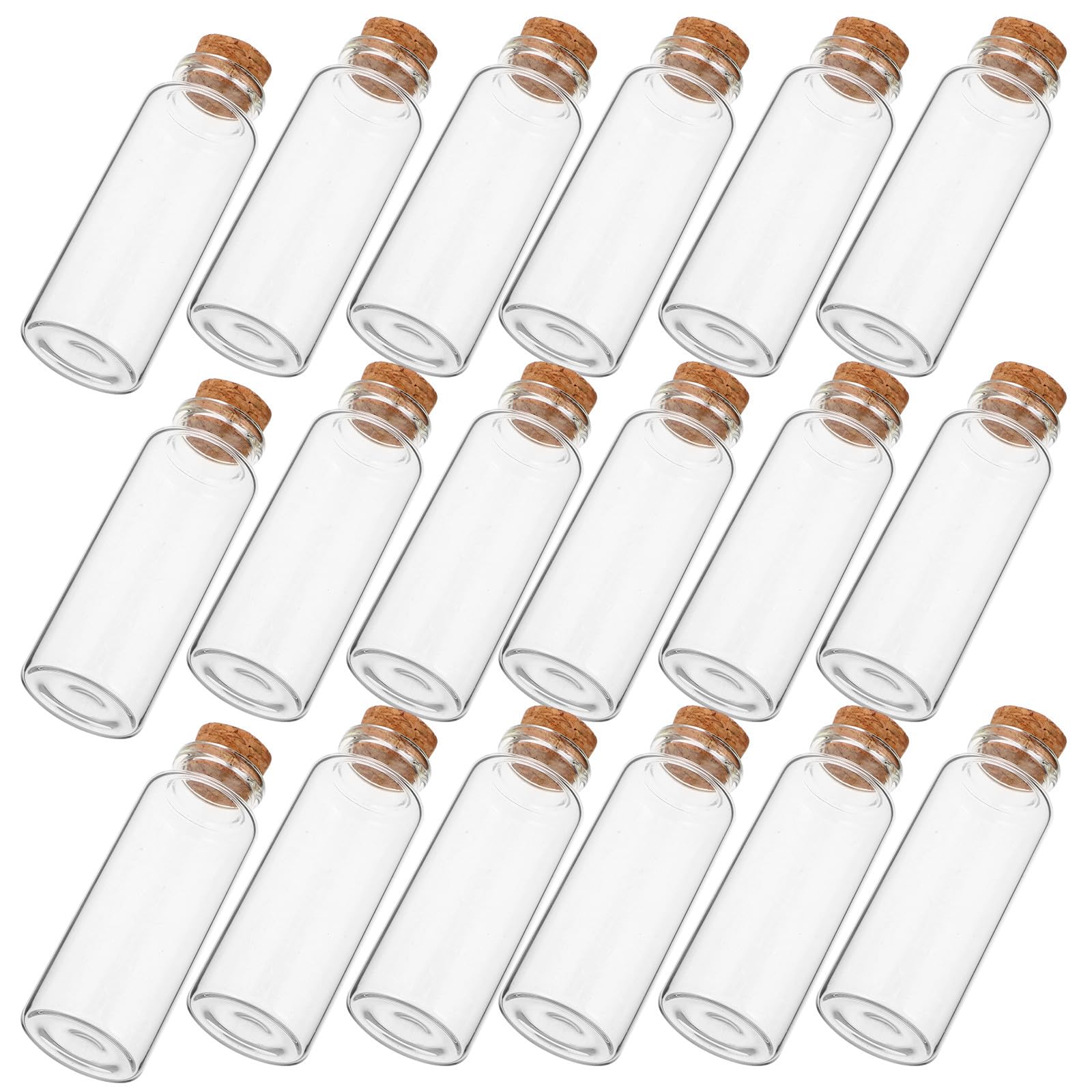 50pezzi Bottiglie di Vetro Mini Tappo Sughero Morbido Barattoli Trasparenti Piccoli per Messaggi di Auguri e Bomboniere Decorative per Artigianato e Decorazioni Casa Ufficio