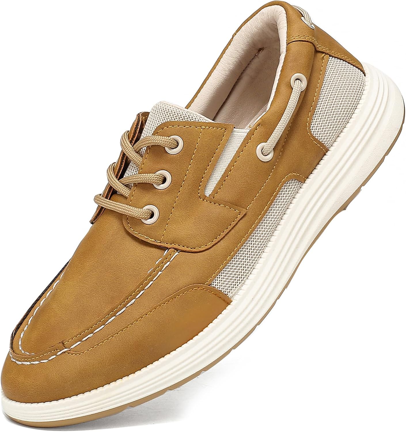 Mens Slip on Casual Loafers, 3-Eye Boat Shoes Men, Kuwait Ubuy