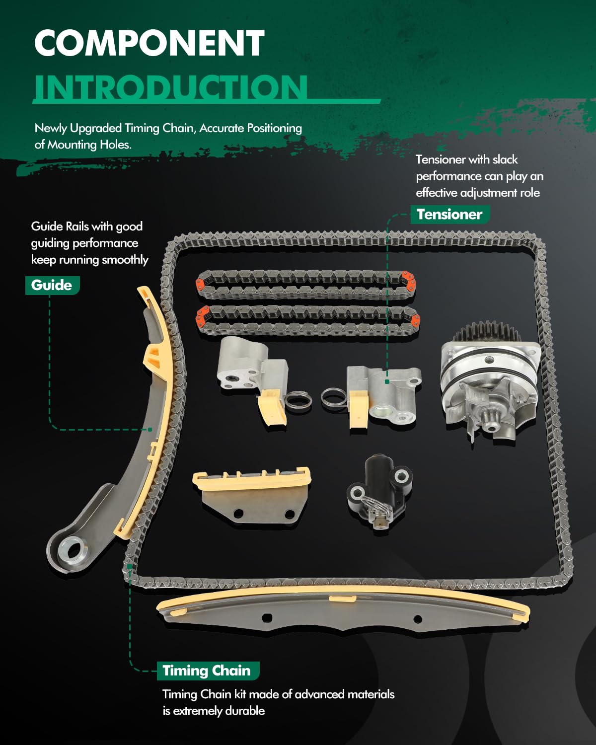 SCITOO Timing Chain Kit suitable for Nissan Frontier for Nissan