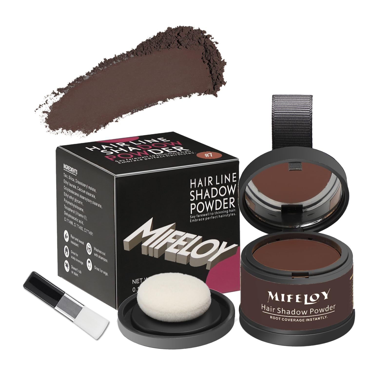 Sponsored Ad – Root Cover Up Powder, Touch Up Hair Color for Grey, Roots Concealer for Beard Line Eyebrow, Instantly Coverage Dye for Thinning Grays Hairline, Shadow Conceals Hair Loss, Red Brown