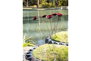 Gardener's Supply Company Red Poppy Sways, Set of 5 RAIN CATCHERS GARDEN...