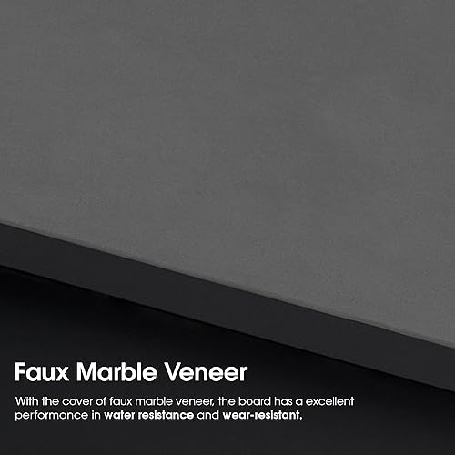 Miniatura 7 de ivinta Escritorio para computadora de 47 pulgadas, mesa de pie moderna con almacenamiento para oficina en casa, escritorio para computadora portátil