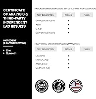 Vista 5 de Sandhu's Zinc Quercetin 60 cápsulas vegetarianas (paquete de 1) Suplementos de zinc de alta absorción para inmunidad y alergia estacional Apoyo