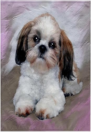 Toalla 3D Rose Shih Tzu para cachorro, 15 x 22
