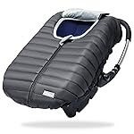 Orzbow Winter Carseat Cover for Baby, Baby Car Seat Cover for Boys & Girls, Warm Infant Car Seat Covers with Plush Lining for Cold Weather, Waterproof, Universal Fit, Newborn Must Have, Dark Grey