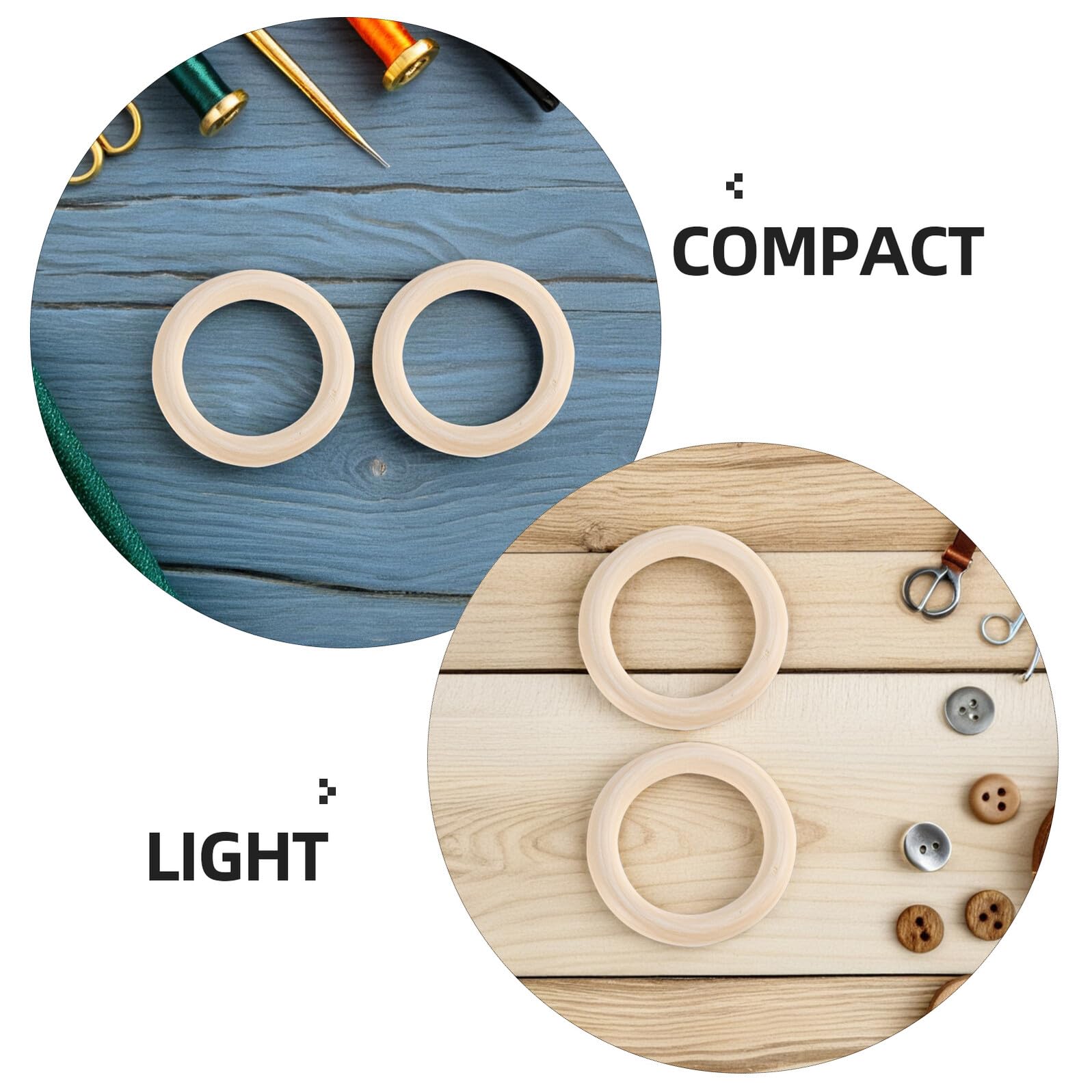 40 Stück Teiliges Holzringe Unlackierte Holzringe für Basteln Makramee Traumfänger Schmuck DIY Natürliche Holzkreise für Handwerk und Wohnkultur