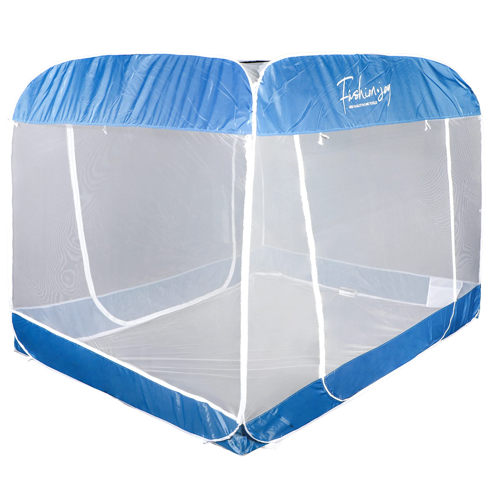 Moustiquaire Pop-Up Portable Pliante Spacieuse de 3 Ouvertures pour Lits Autoportants avec Fond Net 70 x 86 Pouces...