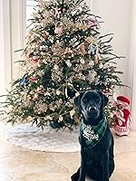 Vista 4 de First Christmas Dog Bandana,Buffalo Plaid Dog Scarf for Small Medium Large Dogs