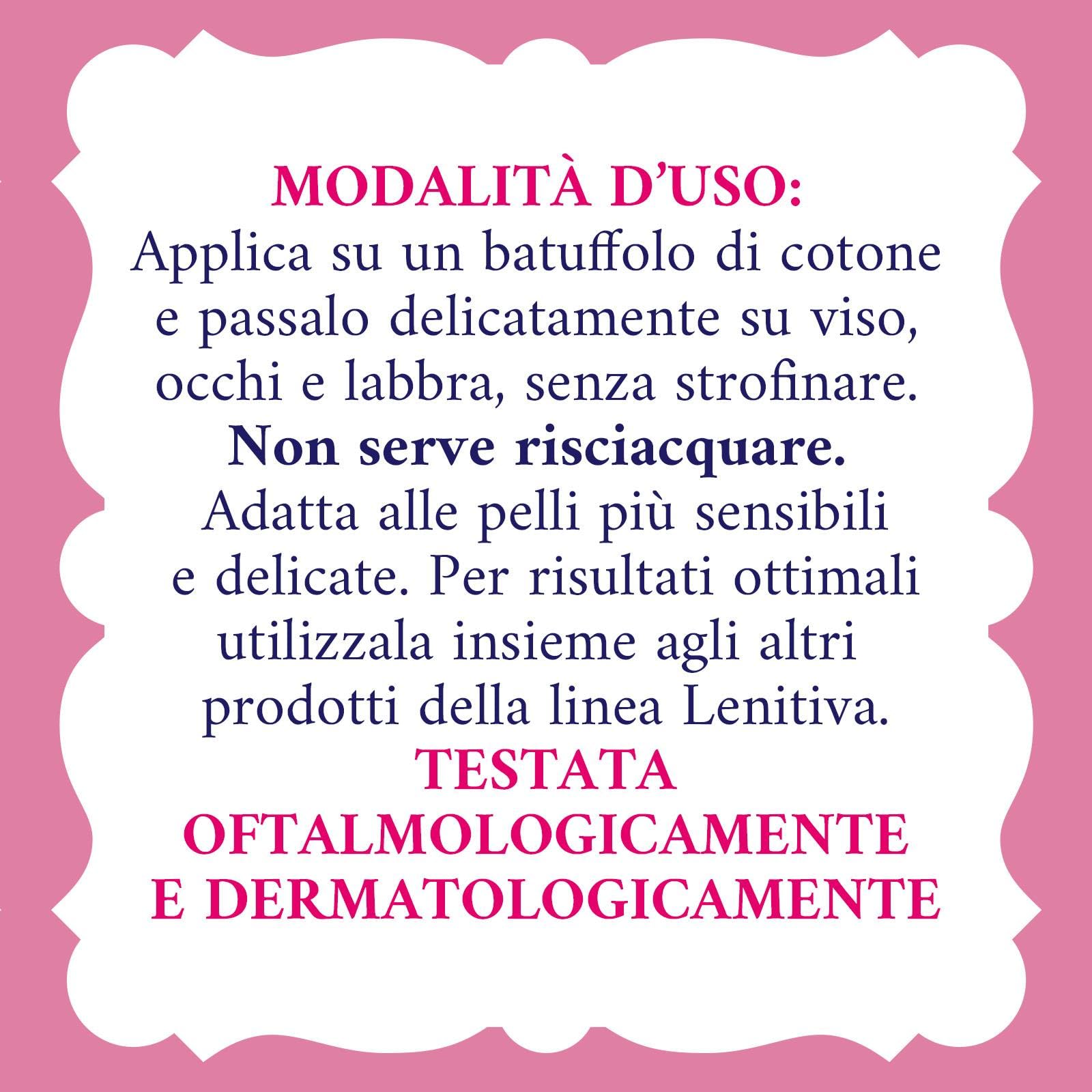 Acqua alle Rose Acqua Micellare Lenitiva per Pelli Sensibili, Detergente e Struccante Delicato Viso, Occhi, Labbra, 200 ml