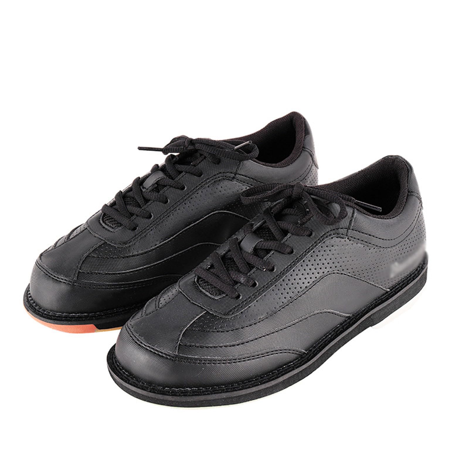 Chaussures de Bowling pour Femme,Chaussures De Bowling pour Hommes,Respirantes Confortables Antidérapantes,Chaussures de Bowling en Salle,pour Homme,Femme et Adulte,Noir,Tailles 34-46