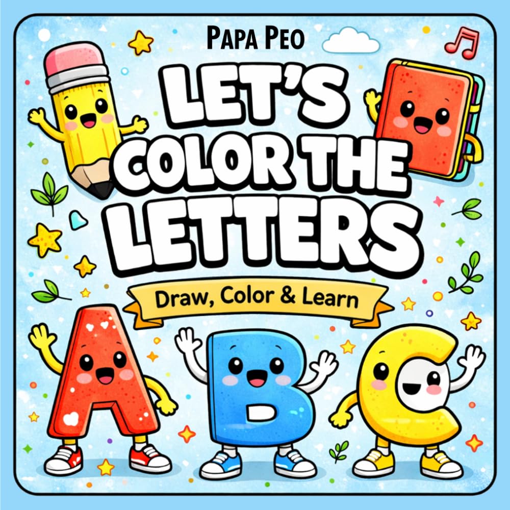 LET'S COLOR THE LETTERS!: A Fun & Educational Alphabet Coloring Book for Kids | Learn Letters Through Drawing, Coloring and Creative Play with Easy & Engaging Activities (Draw, Color & Learn)