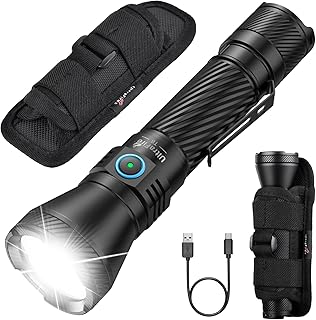 ULTRAFIRE 1800-Lumen IPX8 Tactical Flashlight with Rotating Duty Holster