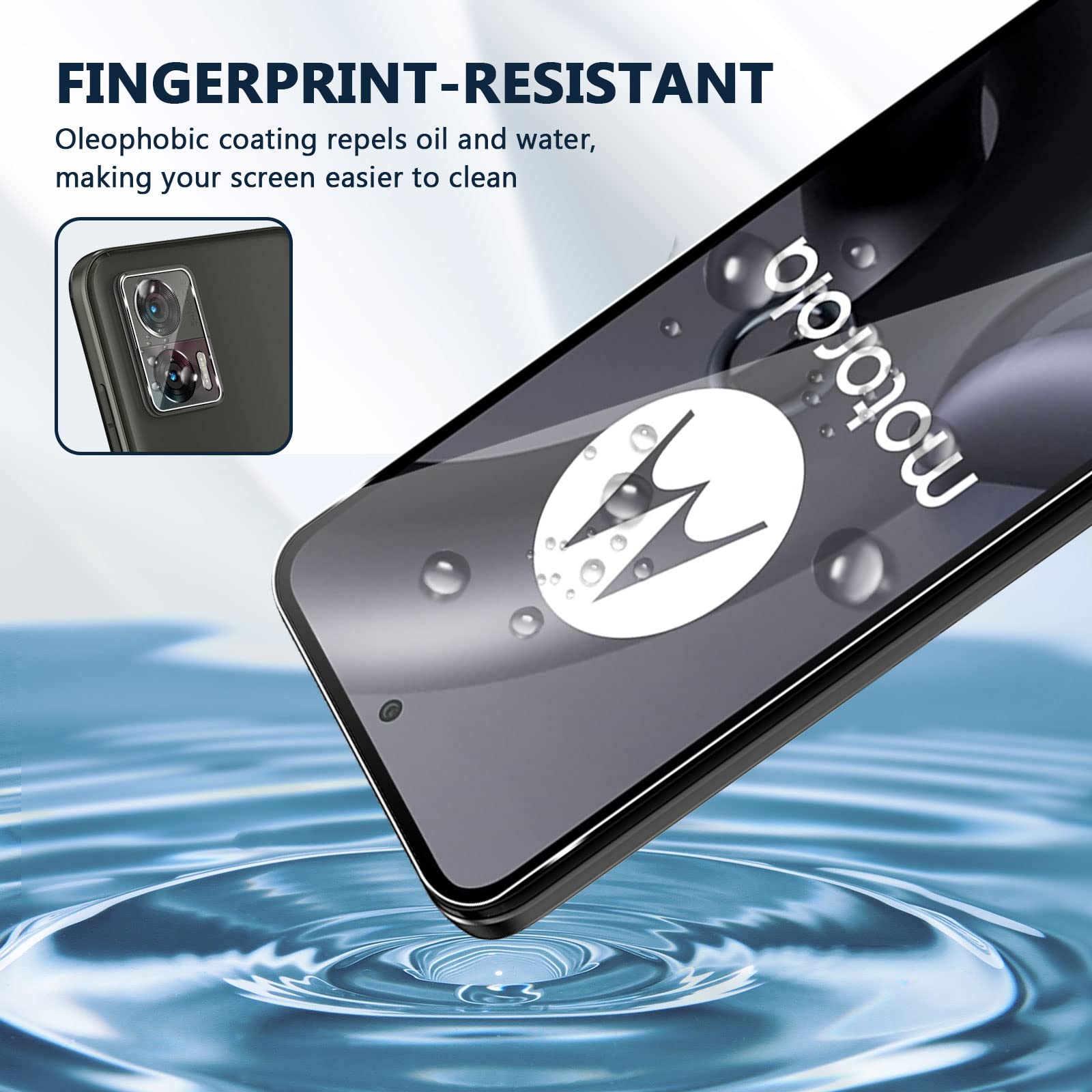 Vetro Temperato Per Motorola Moto Edge 30 Neo - Kit 2 Pz Schermo + 2 Pz Fotocamera - Protezione 9H Anti-graffio - 3