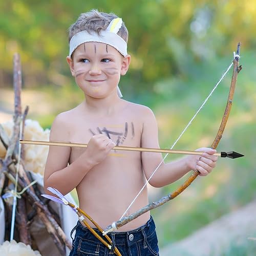Miniatura 5 de Skylety 20 Pieces Wooden Arrows for Archery Soft Rubber Wooden Arrow Wooden Arrows Bows Rubber Toy Arrows Outdoor Halloween Cosplay Costume
