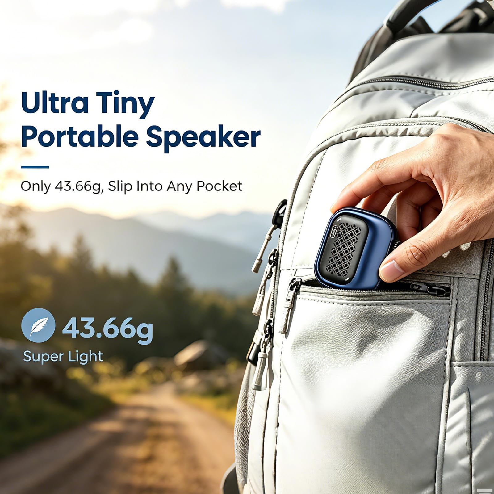 SBUSFGT Altoparlante Bluetooth indossabile, impermeabile IP69, a clip, 3 modi indossabili, ultraleggero, antipolvere, resistente alle alte temperature, per escursioni, nuoto, doccia, attività