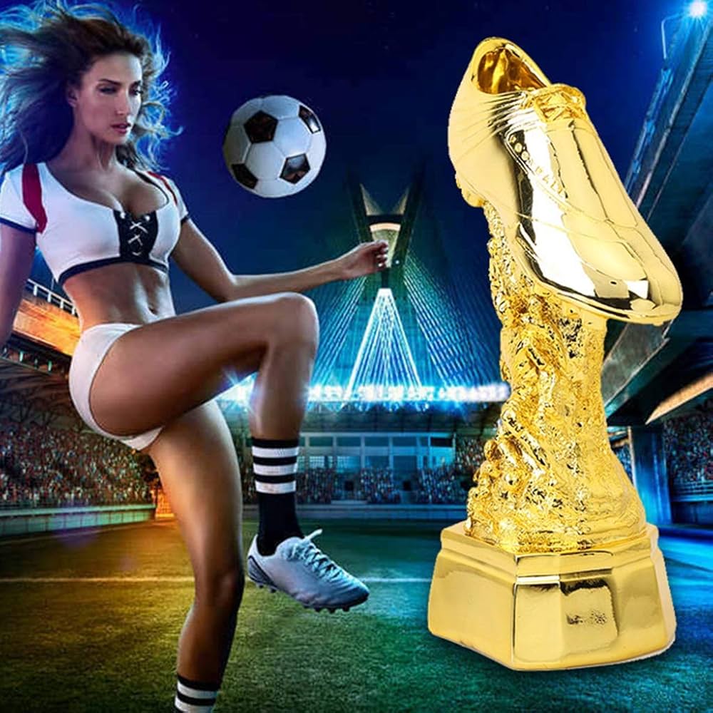 Trofeo Scarpa D'Oro In Resina - Decorazione Calcio, 22.5x11.5x21.5 Cm - Foto 9