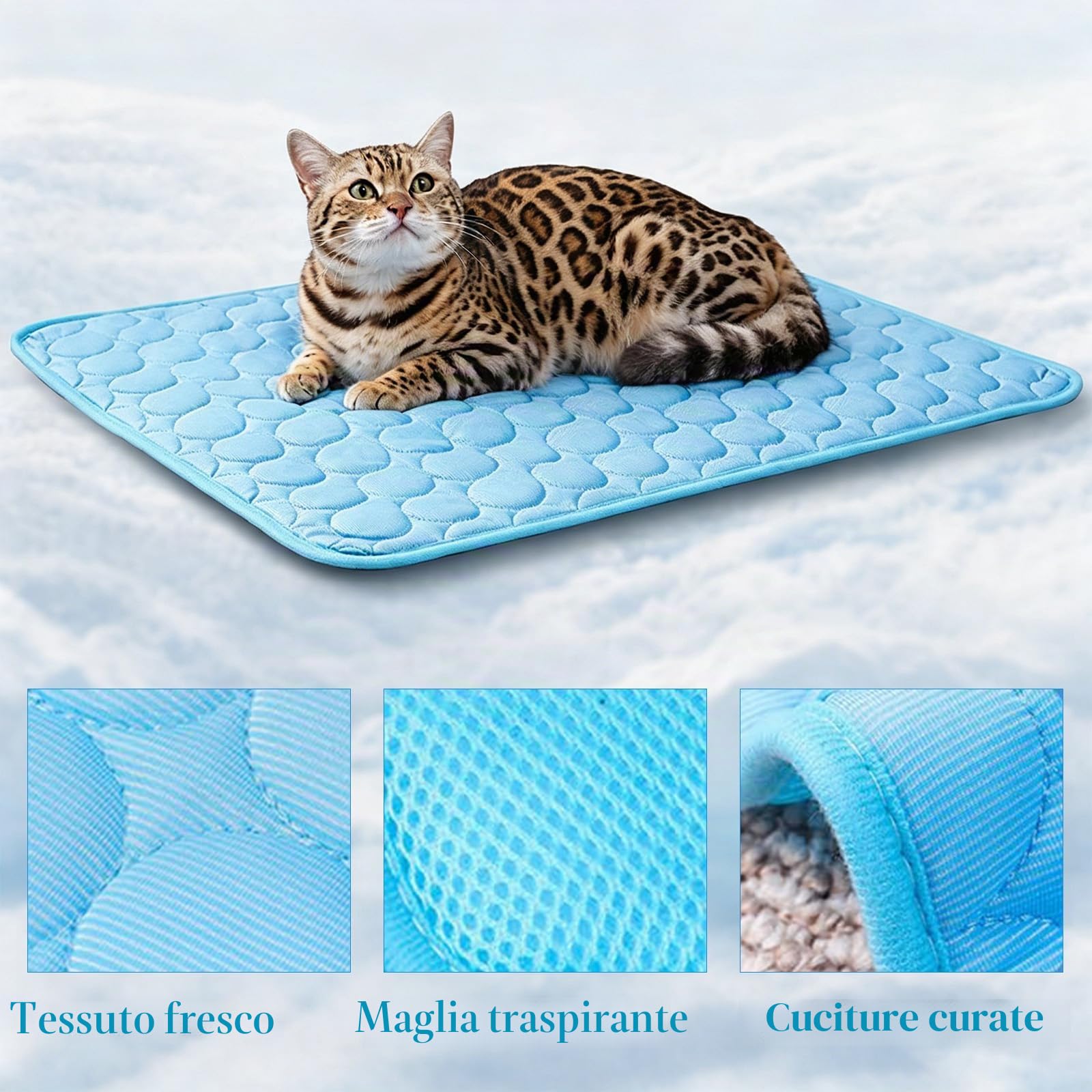 Coolnap Tappetino Per Cani Rinfrescante Auto-Raffreddante Estivo (2XL:150 * 100)