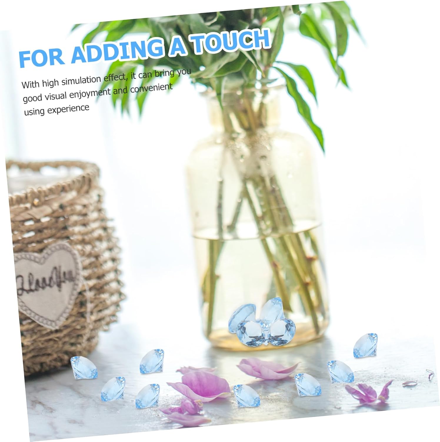 1 Pack Artificial Diamond Vase Filler for Party Decorations Crystals Decor for Home Wedding Centerpieces
