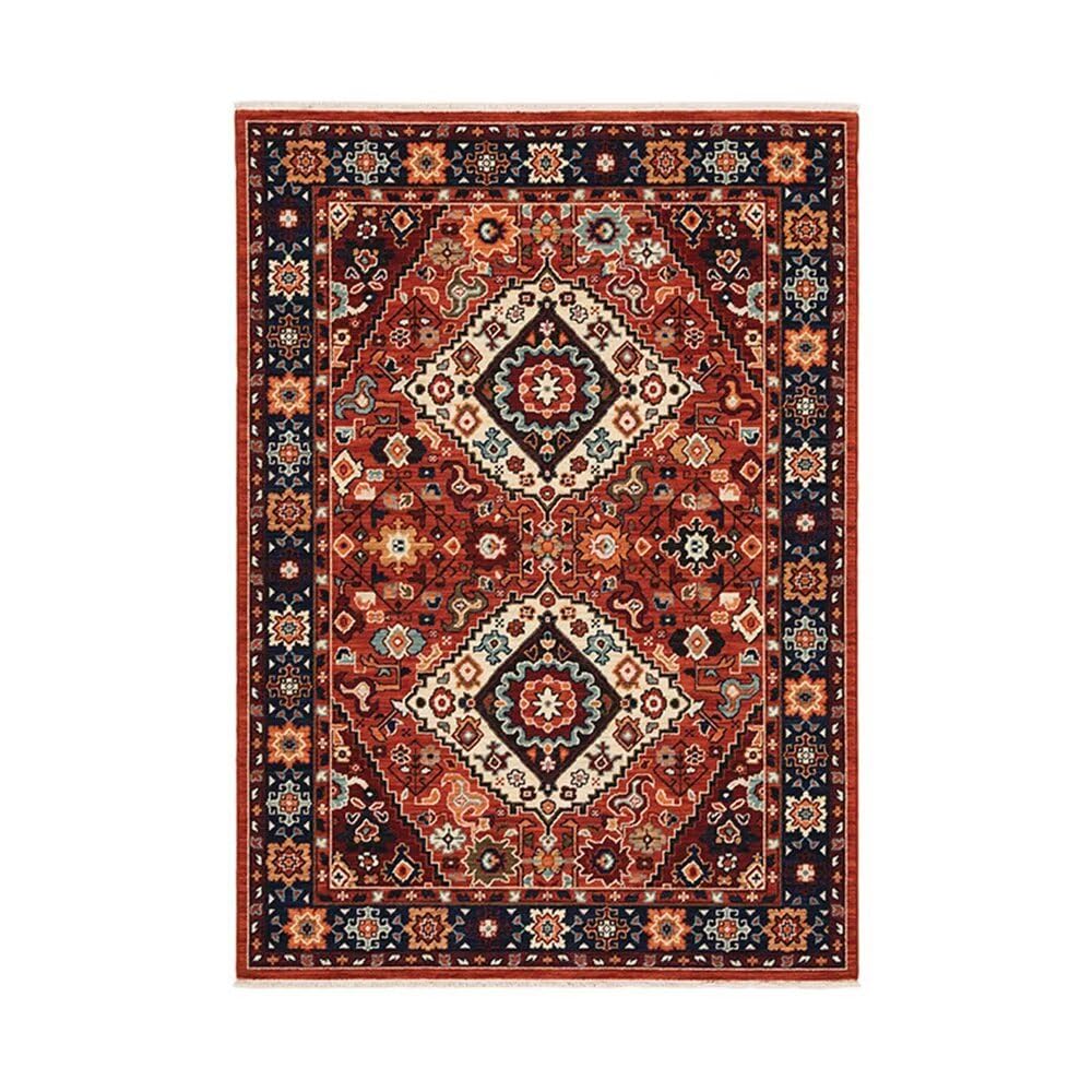Tapis manga 50x80cm rouge pour chambre d'enfant au style floral rétro