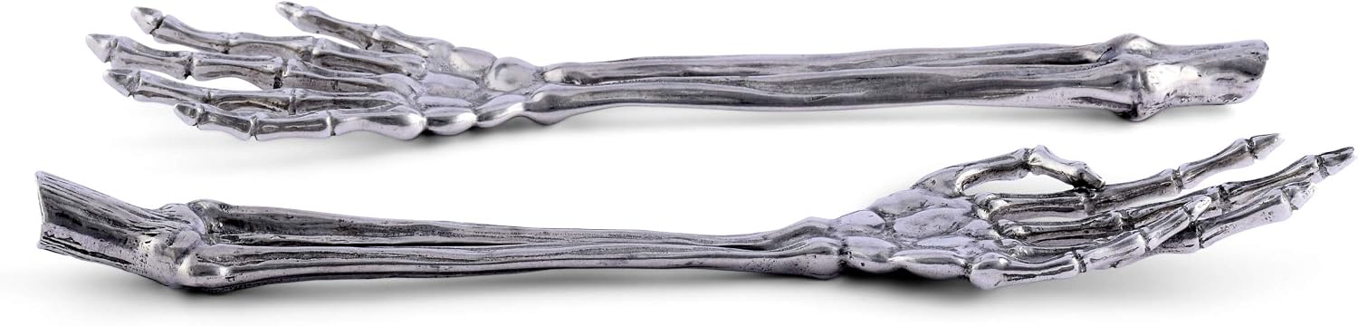 Vagabond House Pewter Metal Skeleton Arm Salad Server 12.25 inch Long