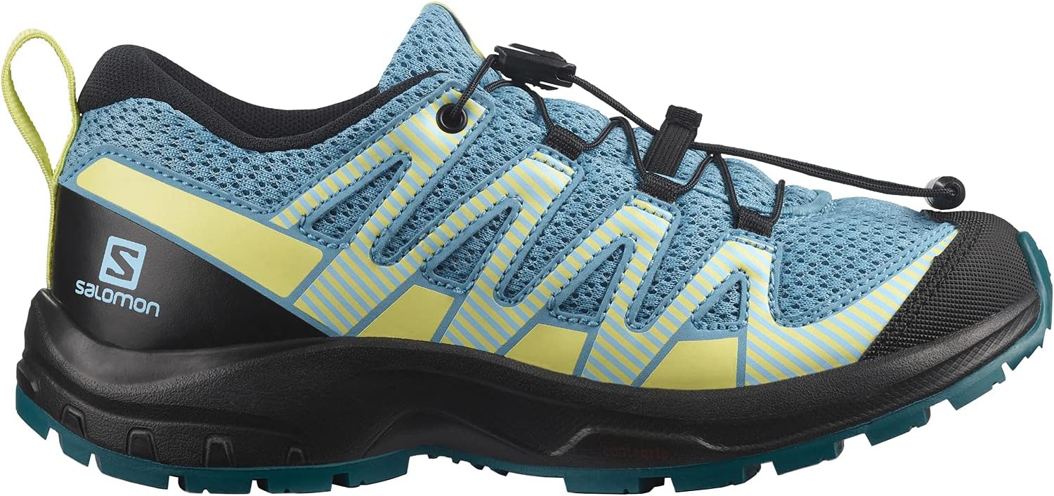SalomonKid's XA PRO V8 Trail Running Shoes, Delphinium Blue/Black/Charlock, 6 Big Kid